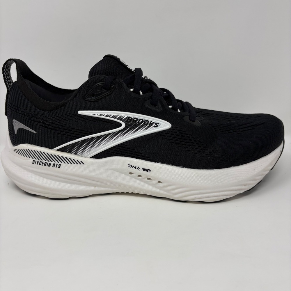 Brooks Glycerin GTS 22 Womens Size 11 Black White Running Shoes (1204351B090)